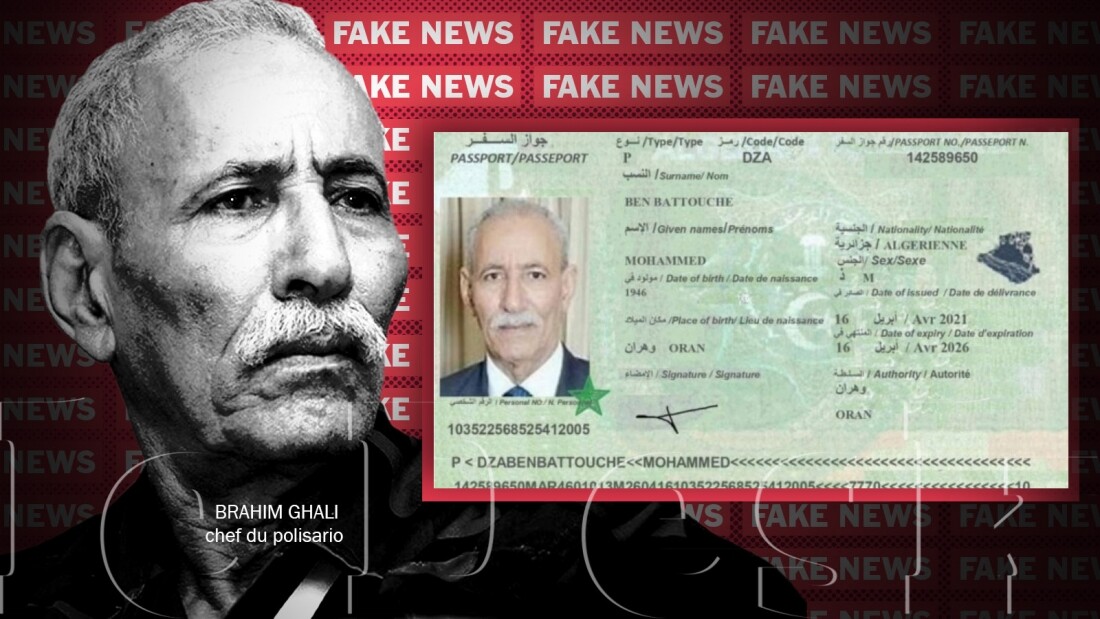 Brahim Ghali et le document présenté comme son passeport algérien